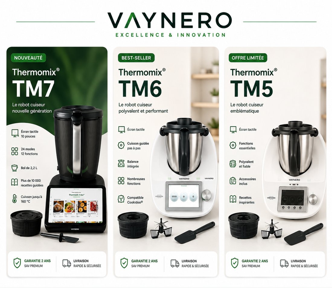 VAYNERO Multifunktions-Kuechenmaschinen — Thermomix TM7, TM6 und TM5