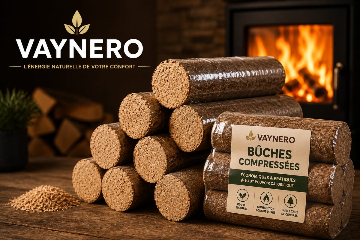 Bûches compressées